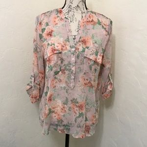Bongo Sheer Floral Top Size XL